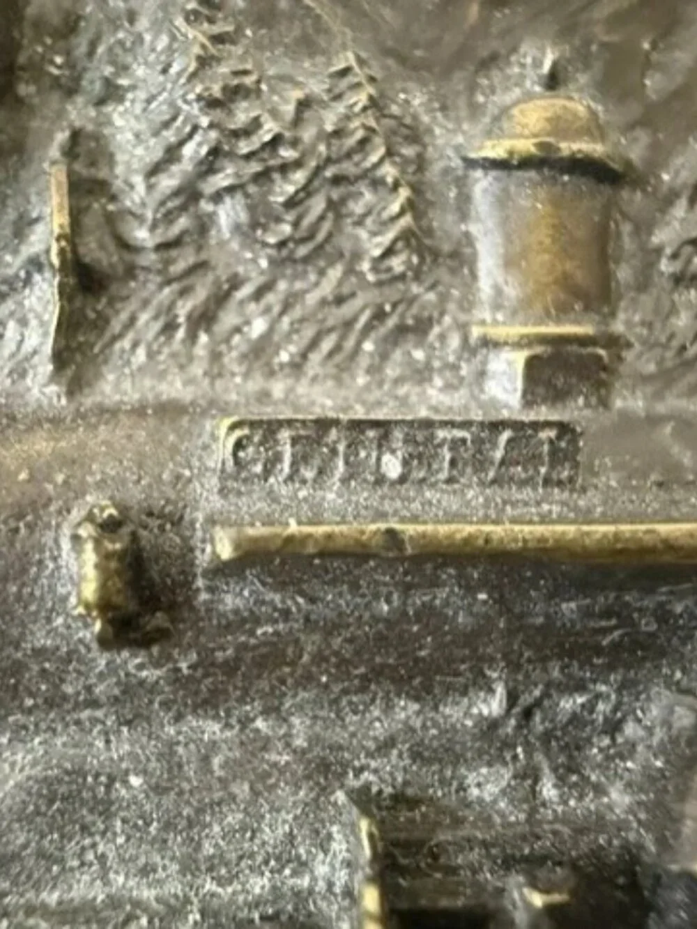 VTG 1977 Capt. Hawks Sky Patrol Brass General Steam Train Belt Buckle NO PIPE